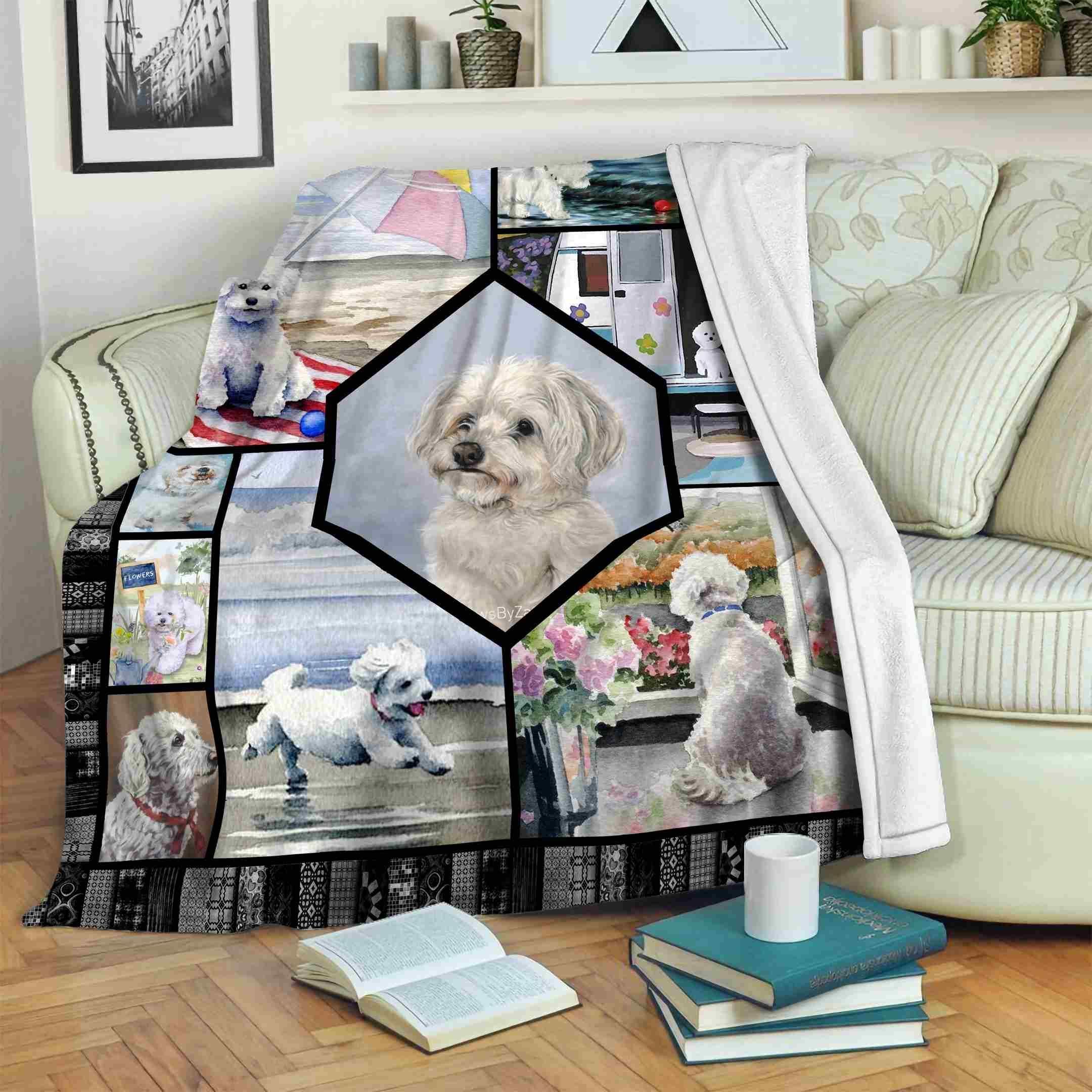 Bichon Frise Fleece Blanket
