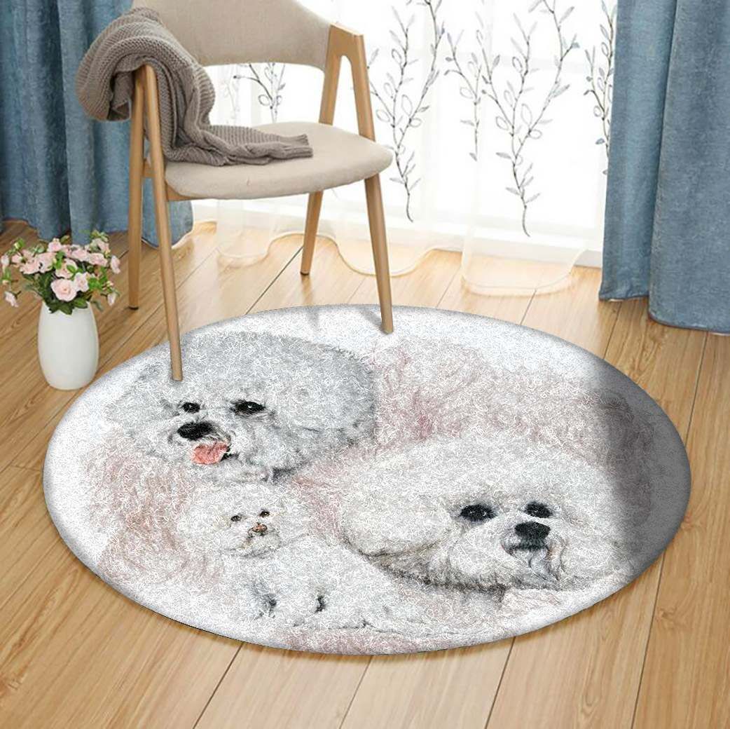 Bichon Frise Round Carpet