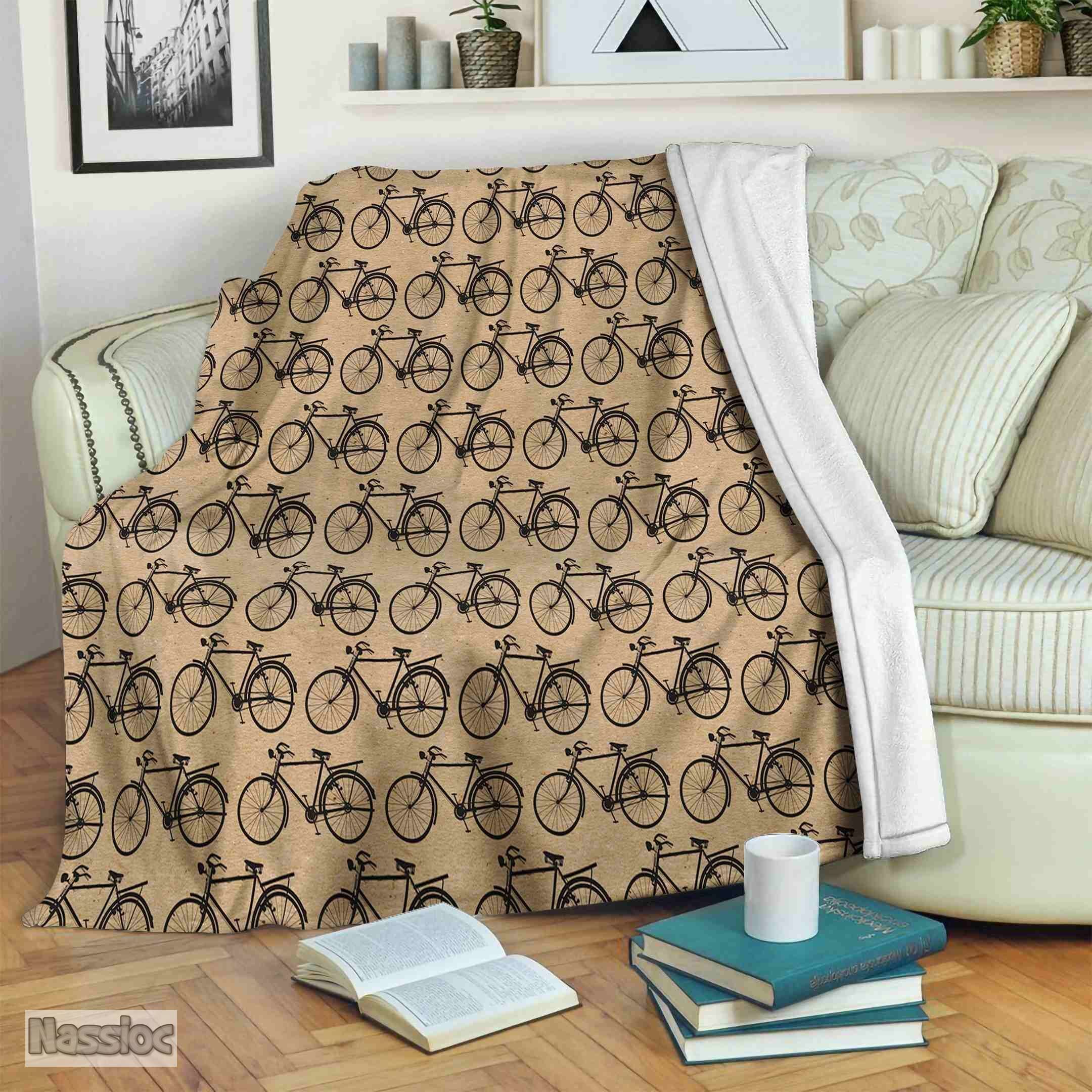 Bicycle Fleece Blanket