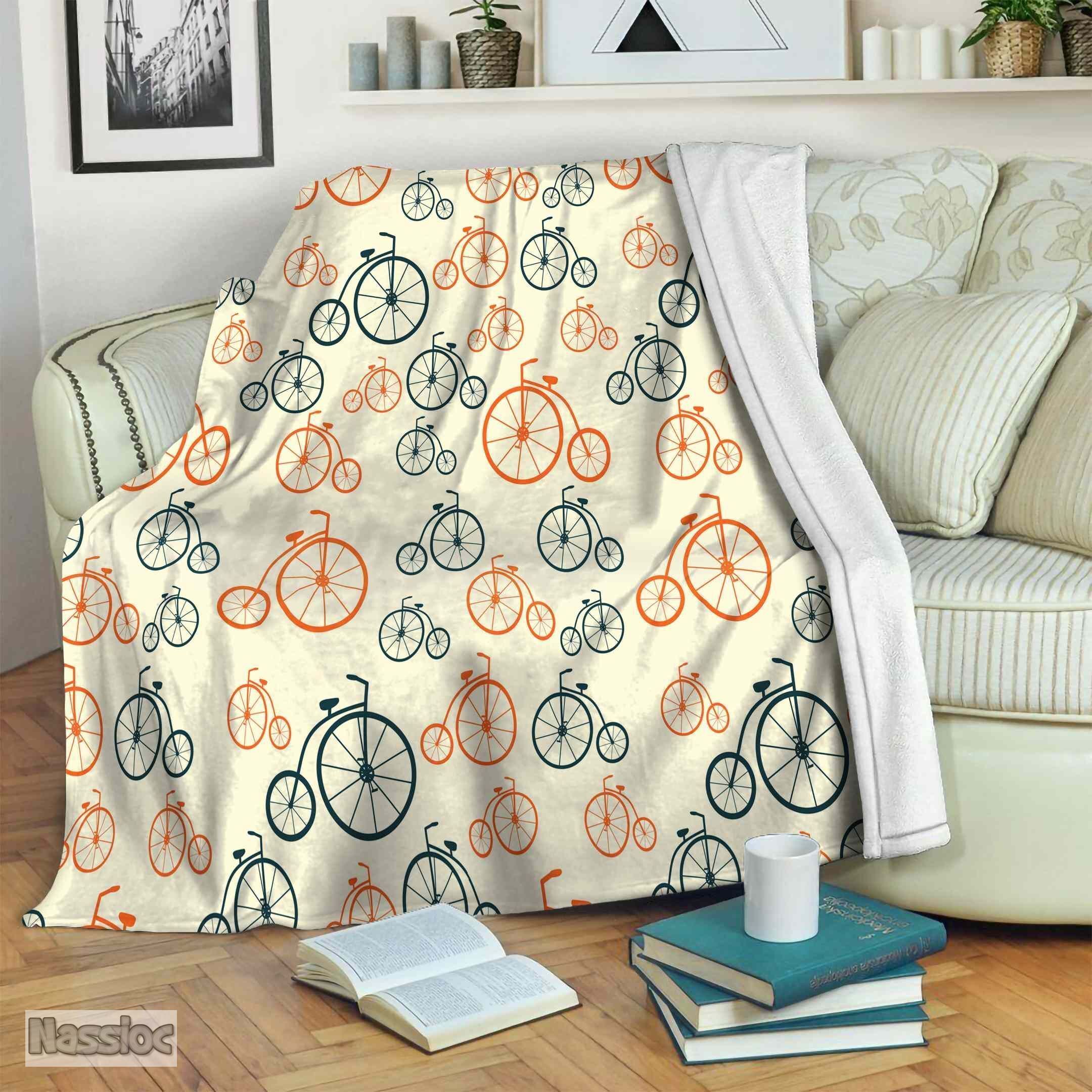 Bicycle Fleece Blanket