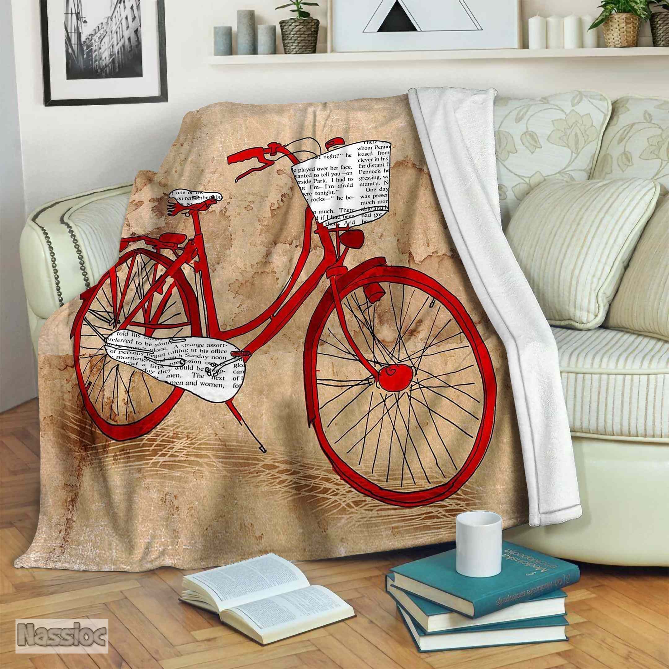 Bicycle Fleece Blanket
