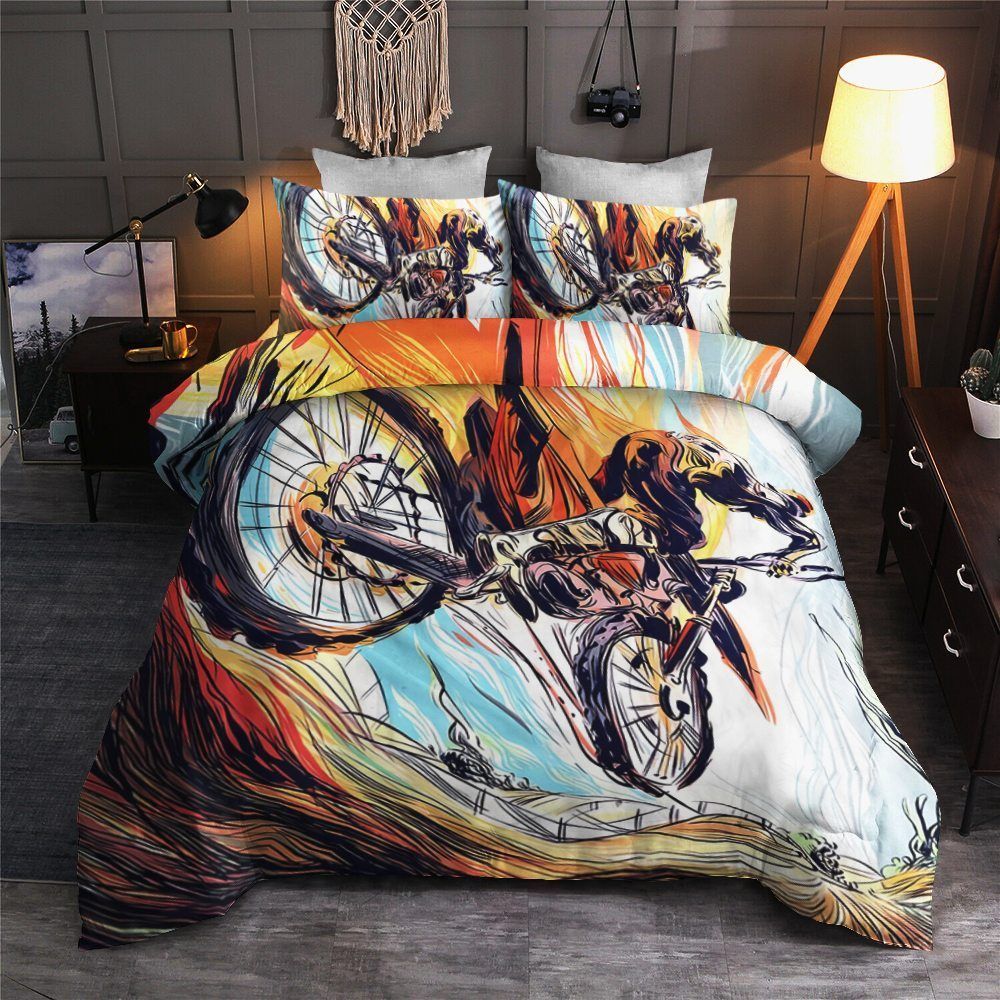 Bicycle Cotton Bed Sheets Spread Comforter Bedding Set