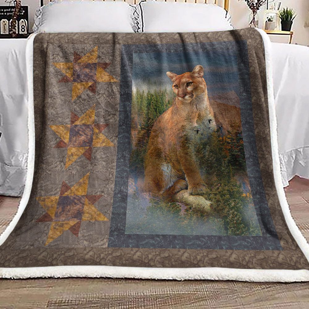 Big Cat Sherpa Fleece Blanket