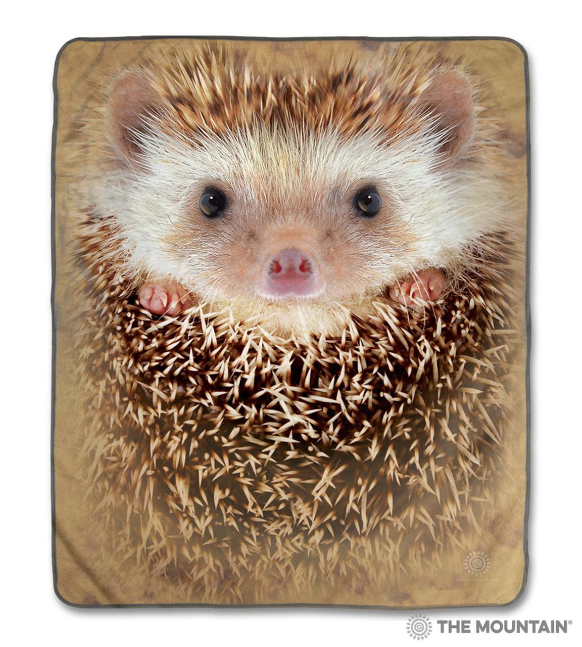 Big Face Hedgehog Sherpa Fleece Blanket