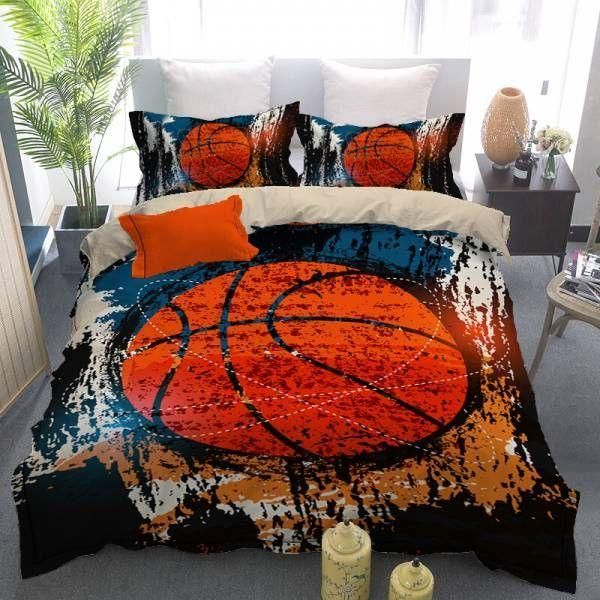 Big Fans Of Basketball Printed Bedding Set