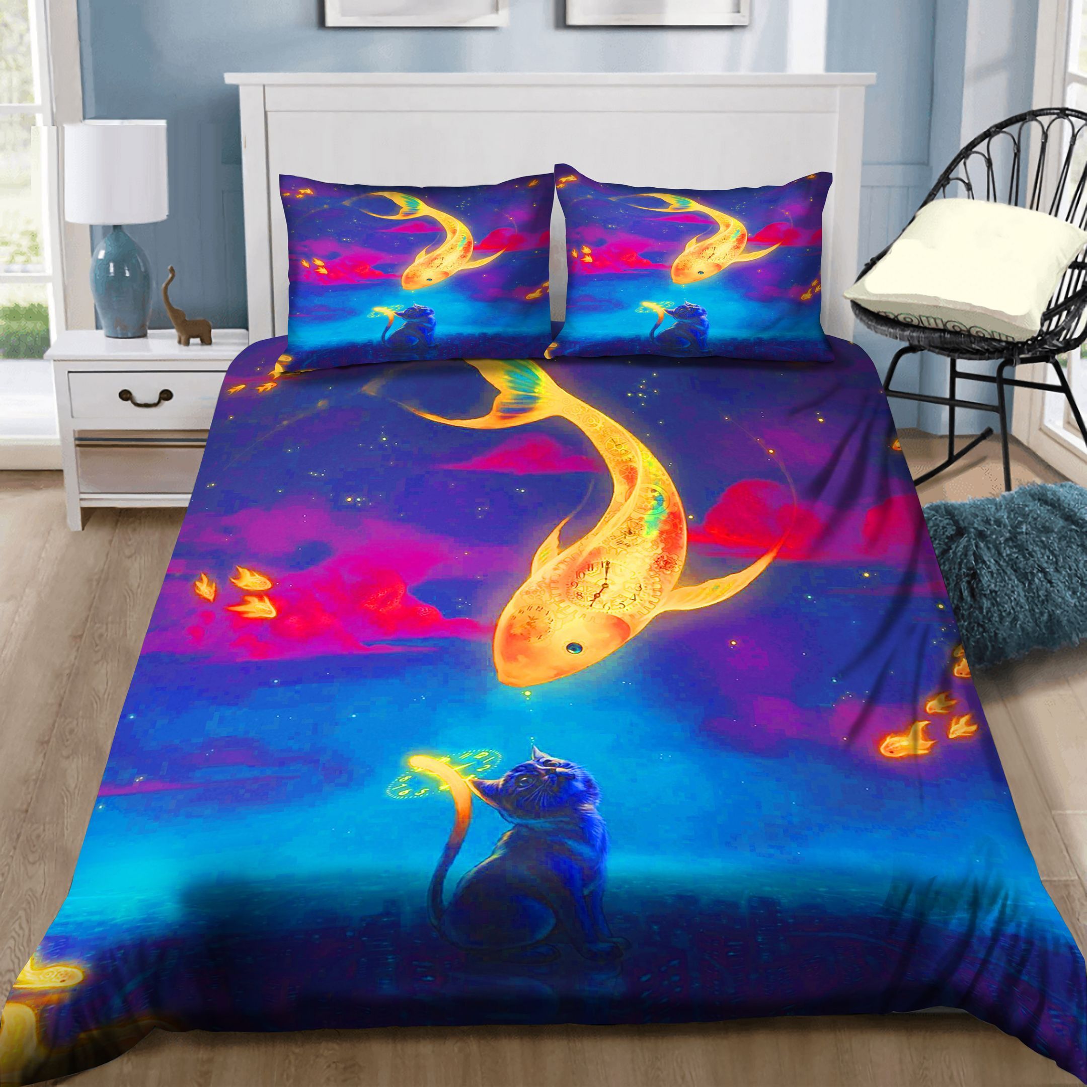 Big Fish And Little Cat Bedding Set