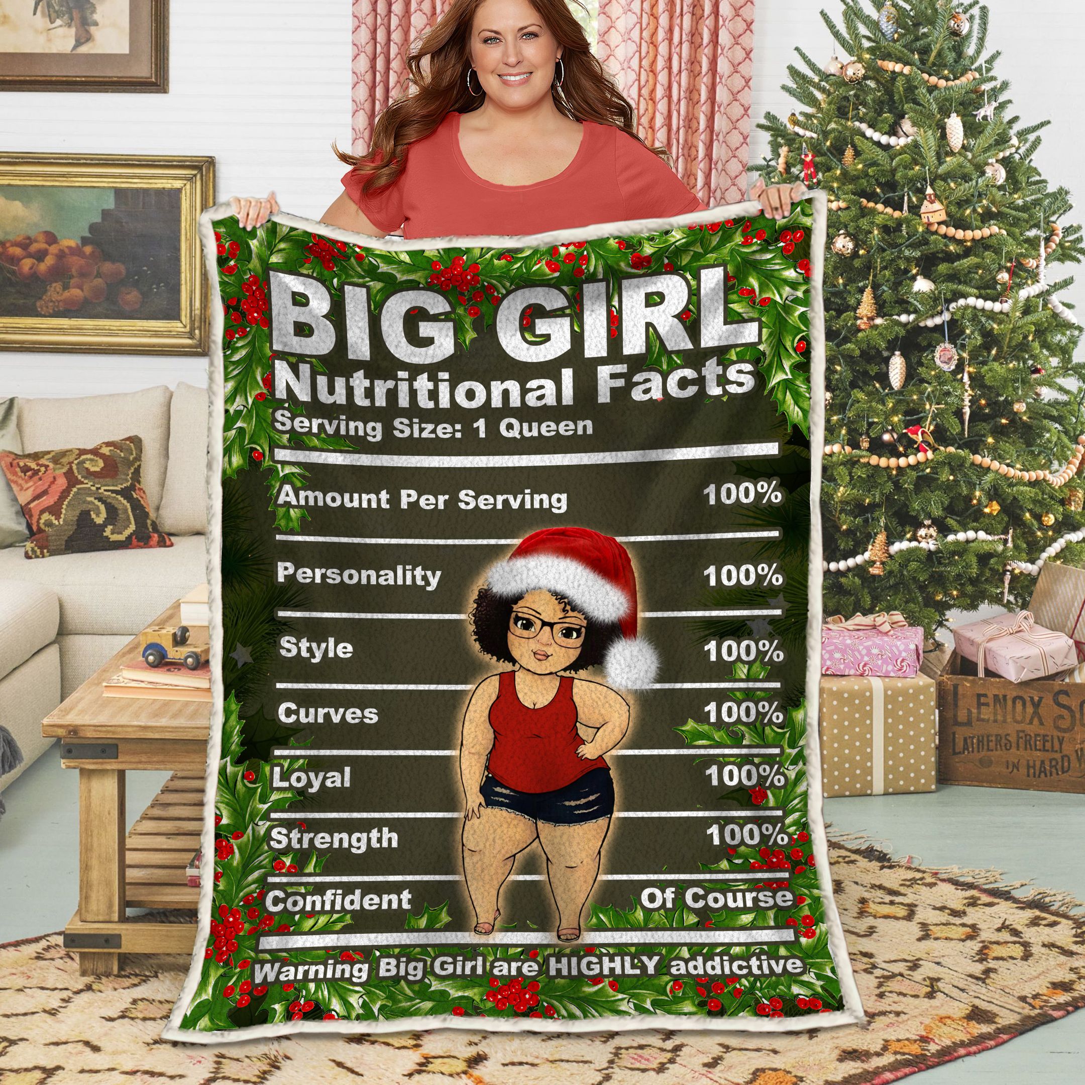 Big Girl Christmas Fleece Blanket