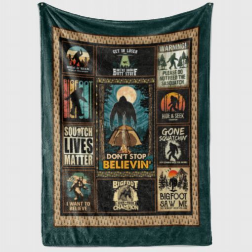 Bigfoot Hiking Sherpa Fleece Blanket