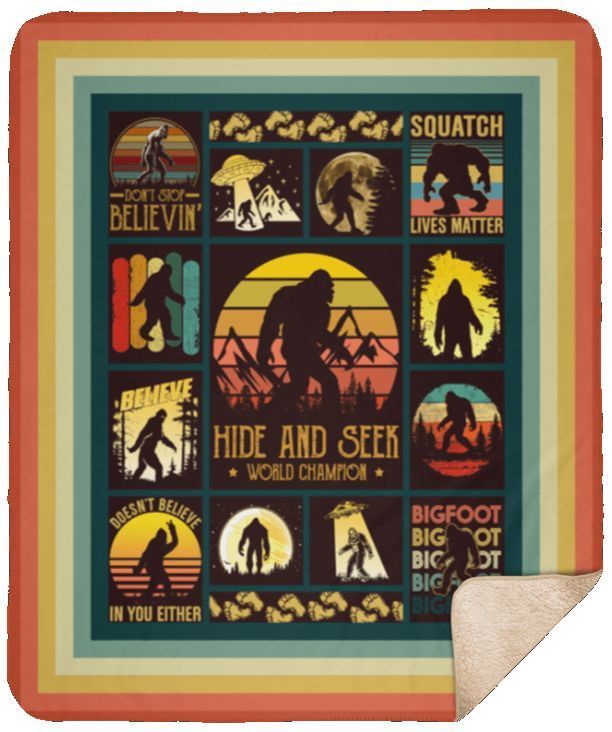 Bigfoot Hiking Sherpa Fleece Blanket