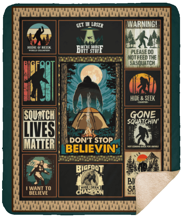 Bigfoot Hiking Sherpa Fleece Blanket