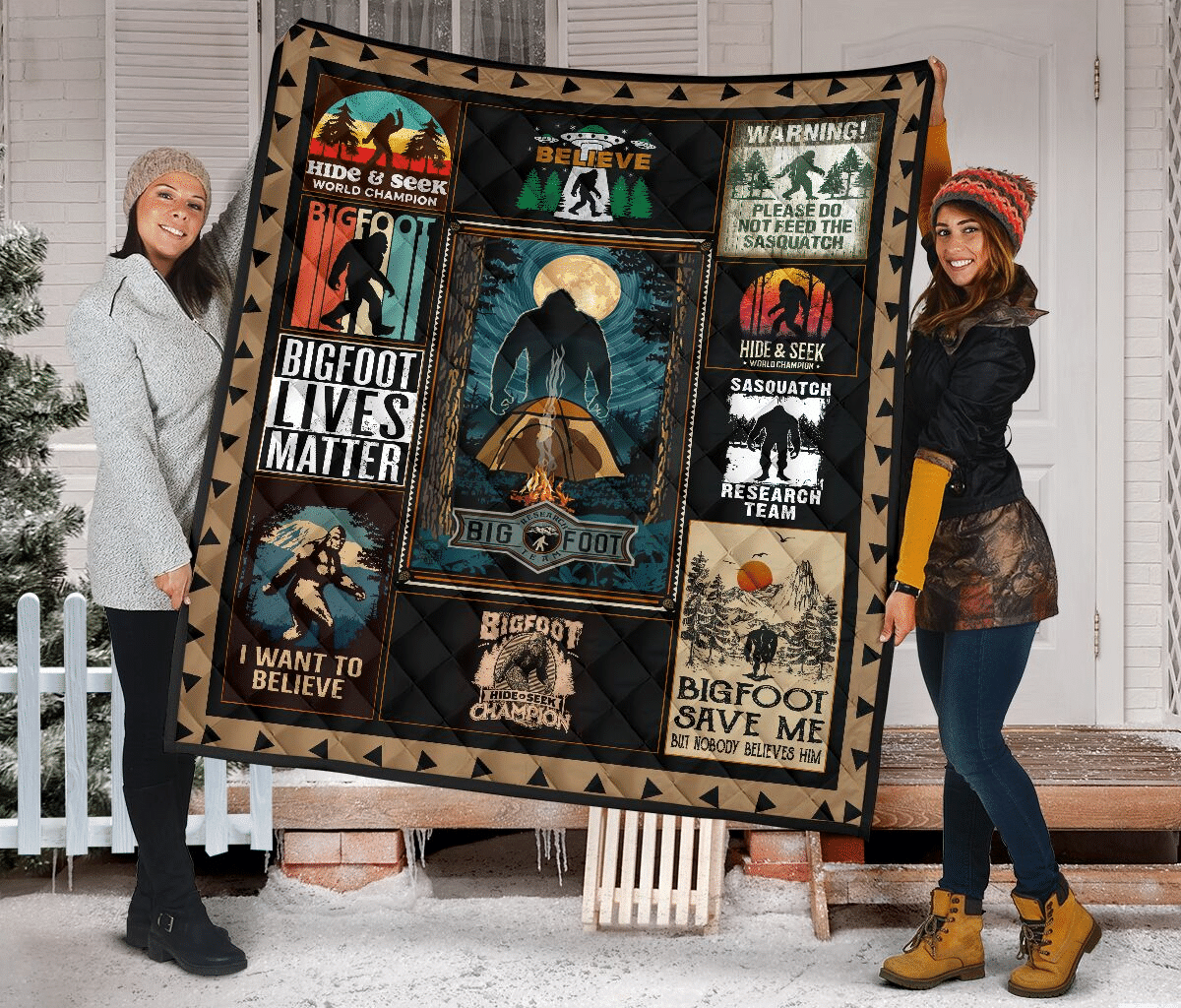 Bigfoot Lives Matter Funny Soft Fleece Blanket