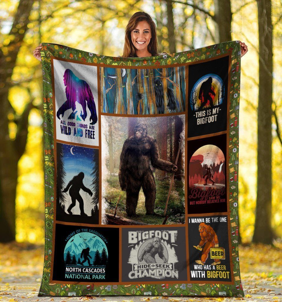 Bigfoot Sasquatch Yeti For Bigfoot Lovers Fleece Blanket