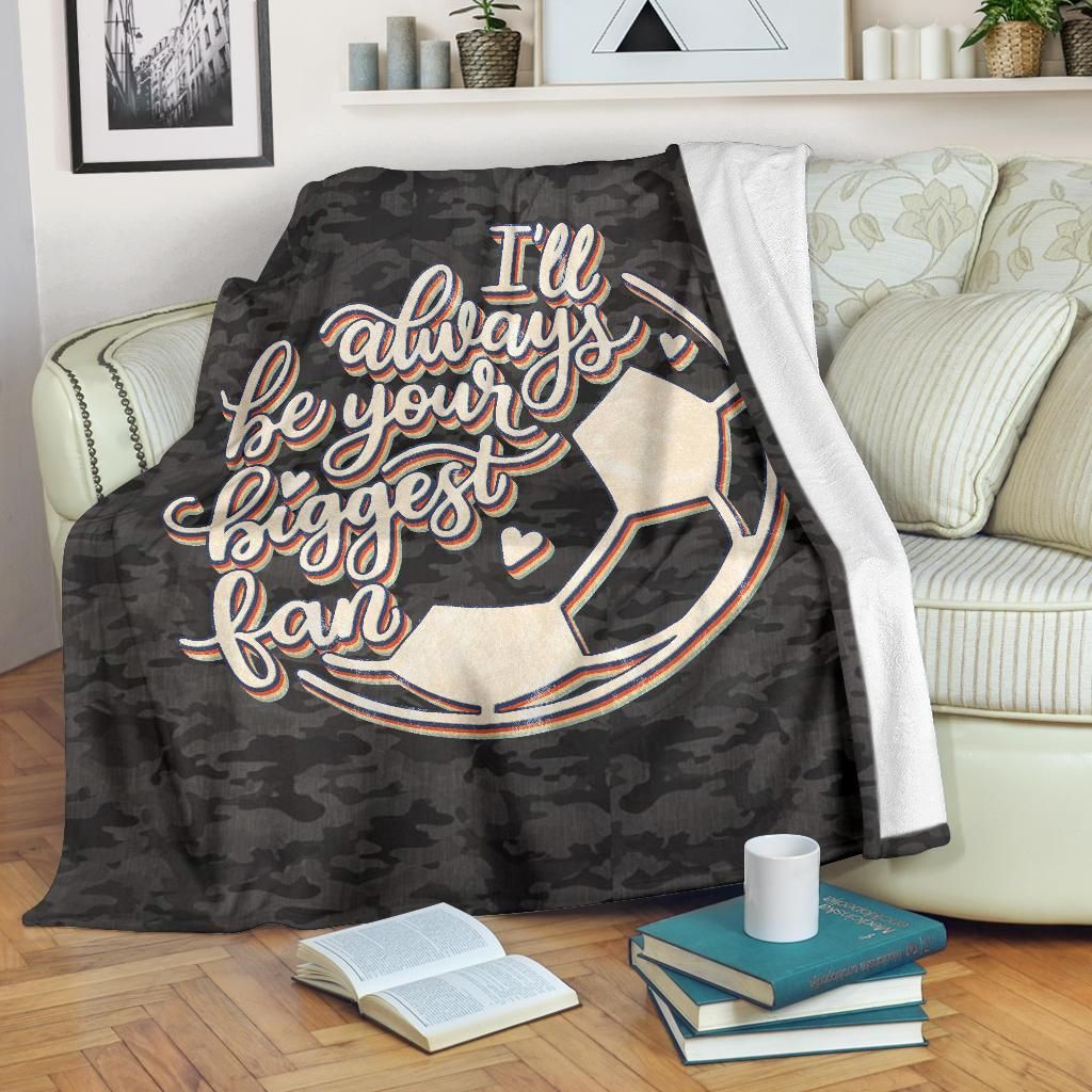 Biggest Fan Soccer Sherpa Fleece Blanket