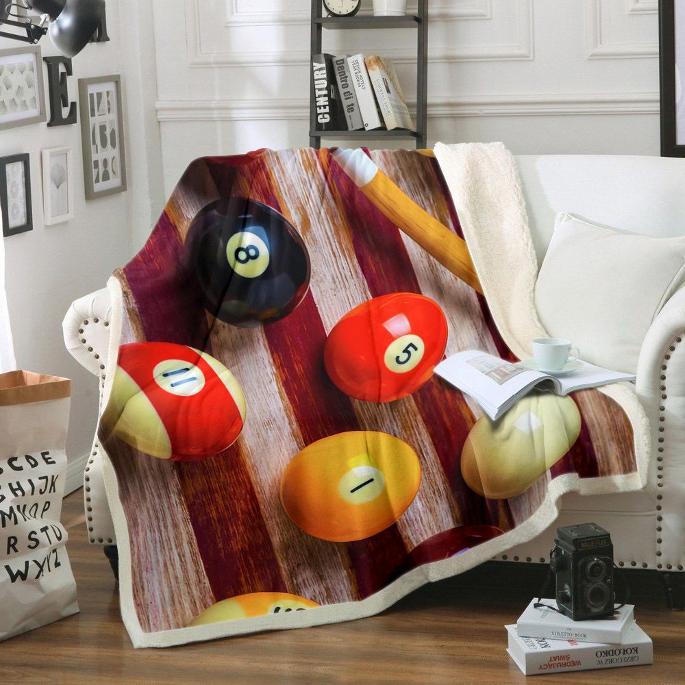 Billiard Flag Sherpa Fleece Blanket