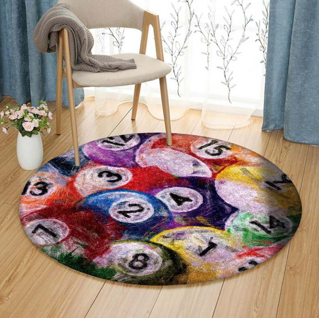 Billiards Round Carpet