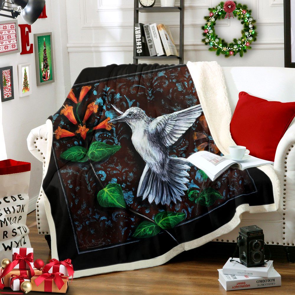 Bird Sherpa Fleece Blanket