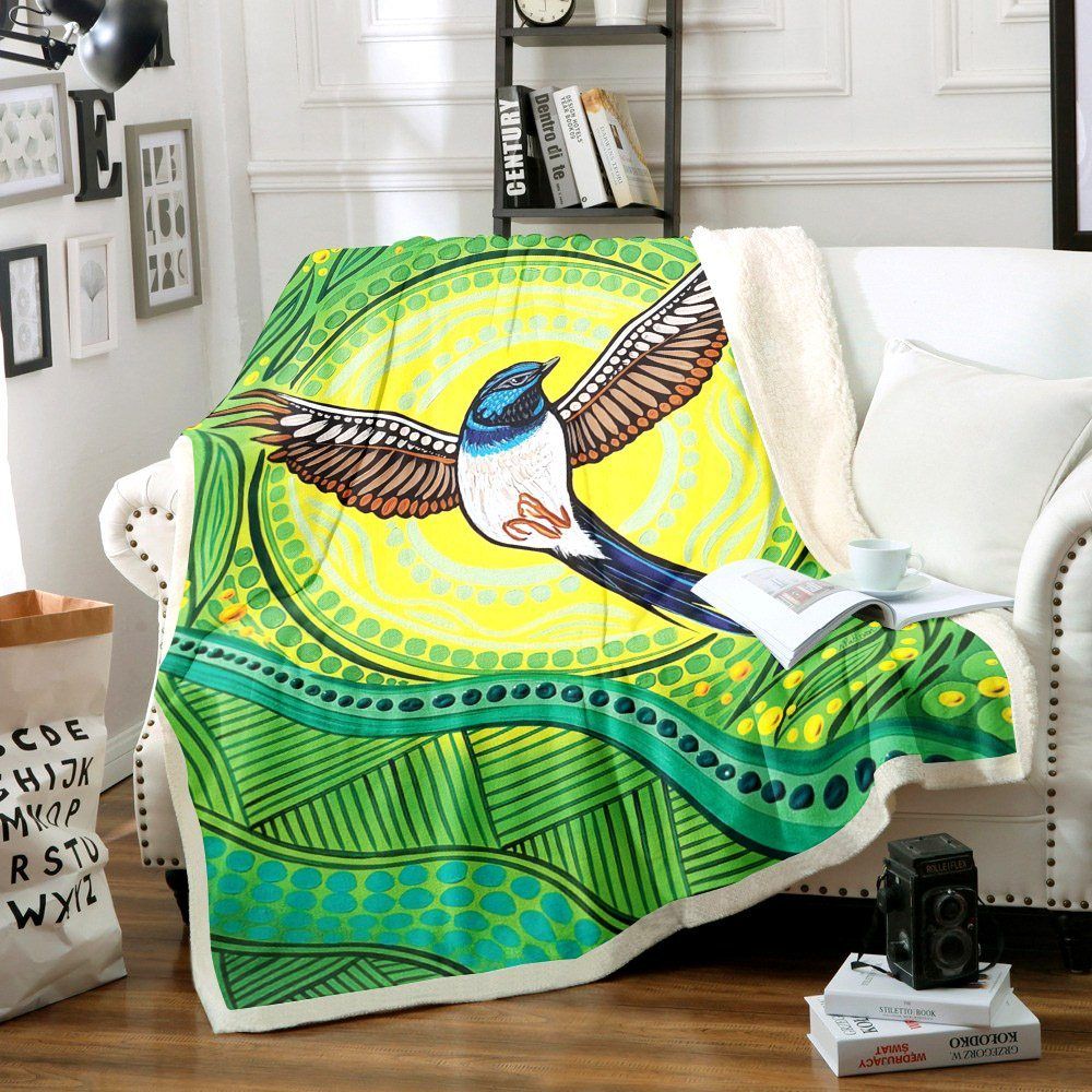 Bird Sherpa Fleece Blanket