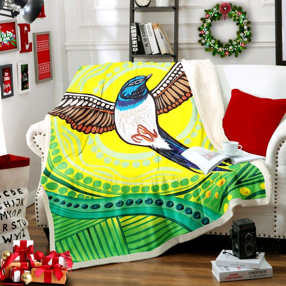 Bird Sherpa Fleece Blanket