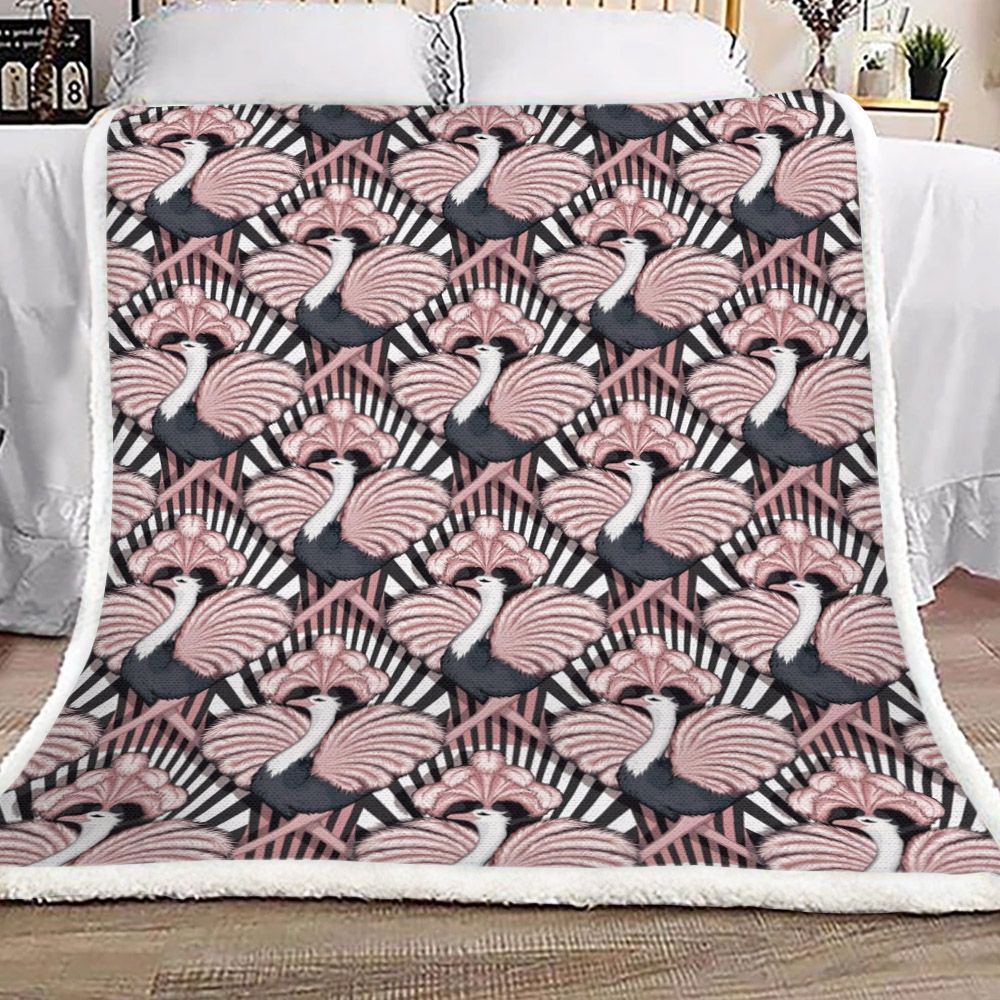 Bird Sherpa Fleece Blanket