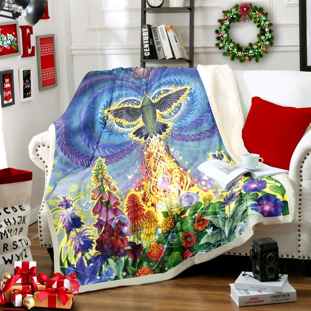 Bird Sherpa Fleece Blanket