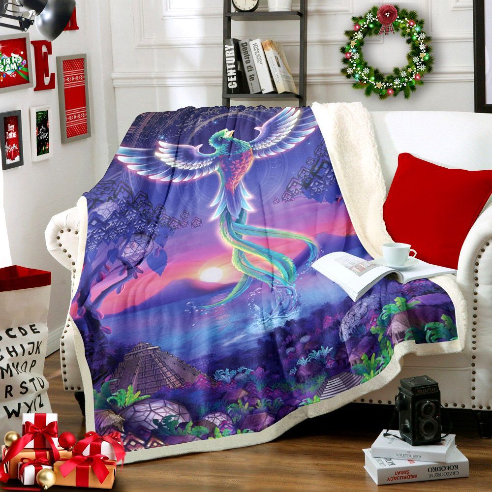 Bird Sherpa Fleece Blanket