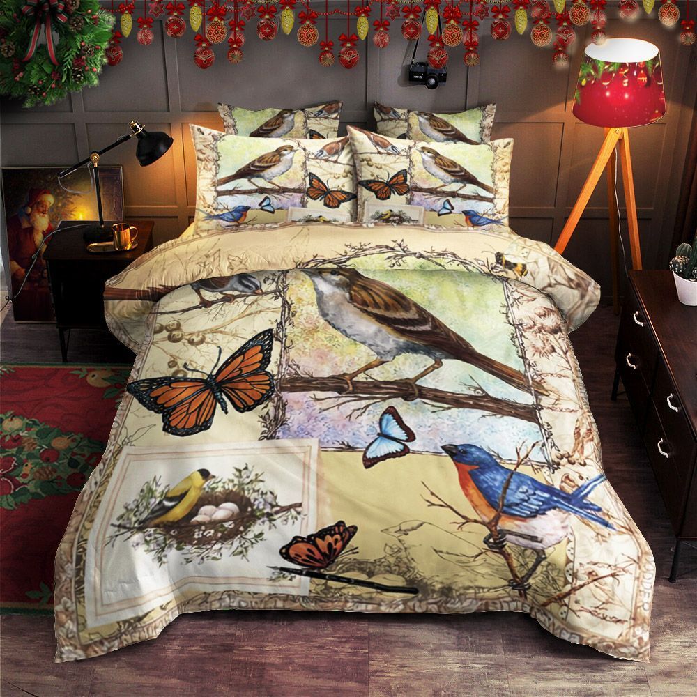 Bird And Butterfly Bedding Set