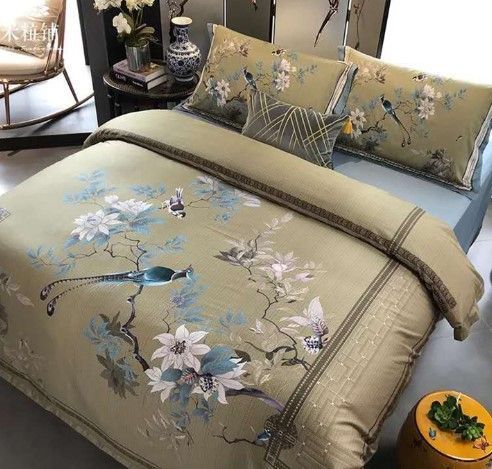 Bird And Floral Bedding Set
