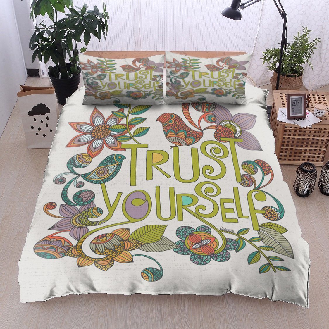 Bird And Flower Bedding Set
