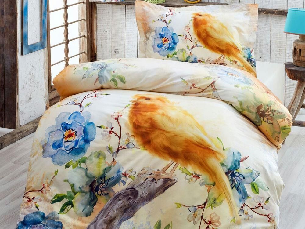 Bird And Flower Bedding Set