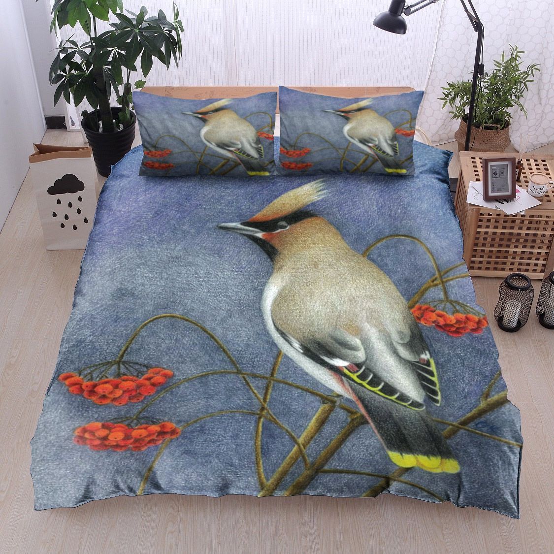 Bird And Flower Bedding Set