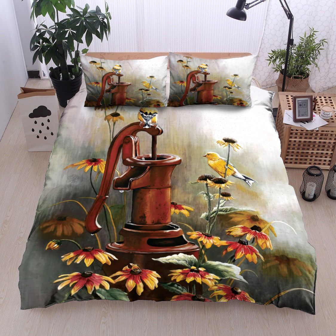 Bird And Flower Bedding Set