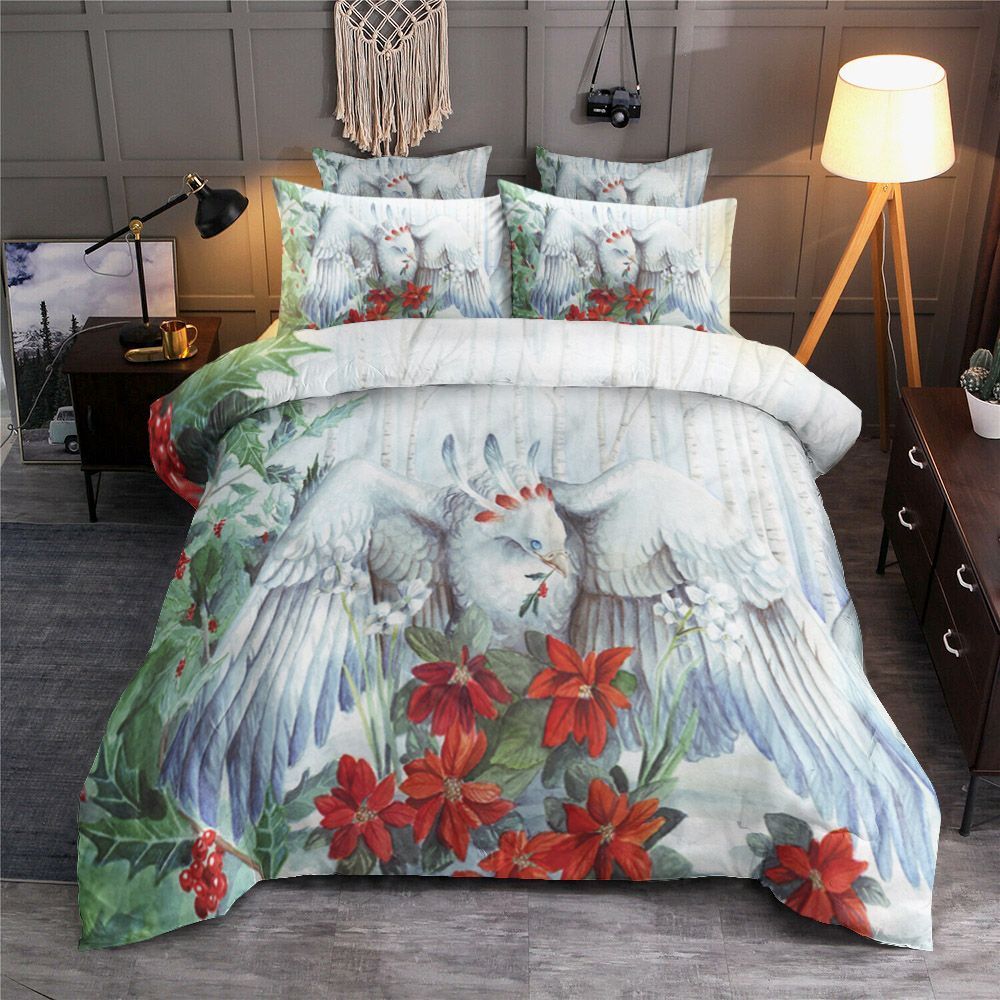 Bird And Flower Winter Bedding Set
