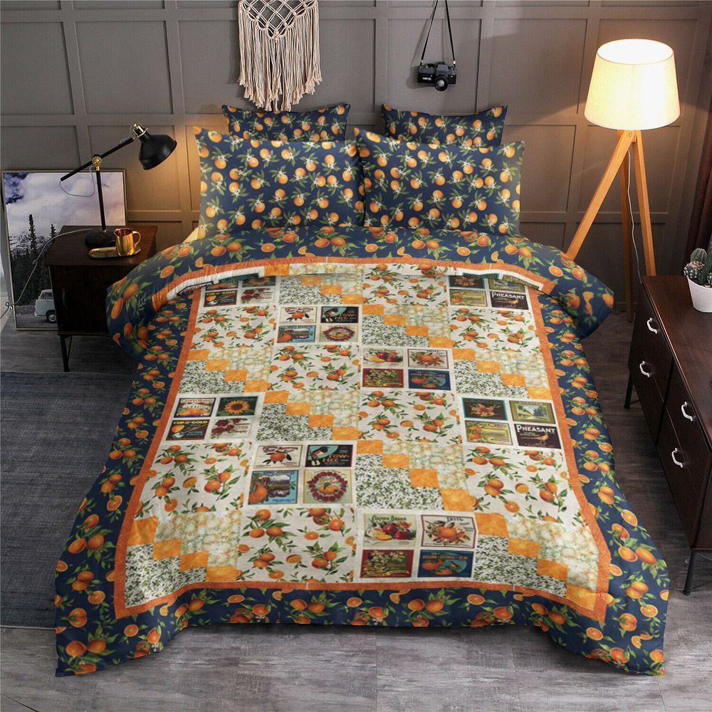 Bird And Oranges Bedding Set