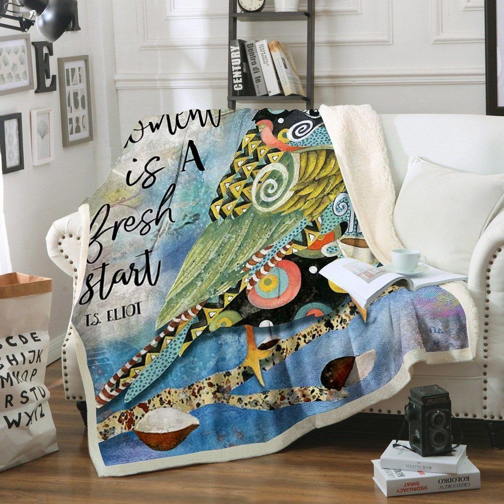 Bird Sherpa Fleece Blanket