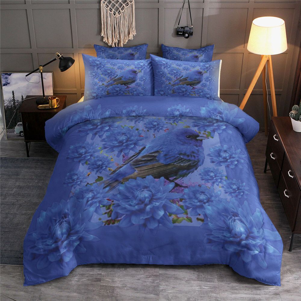 Bird Blue Bedding Set
