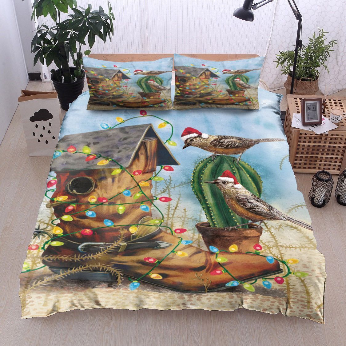 Bird Boots Cactus Bedding Set