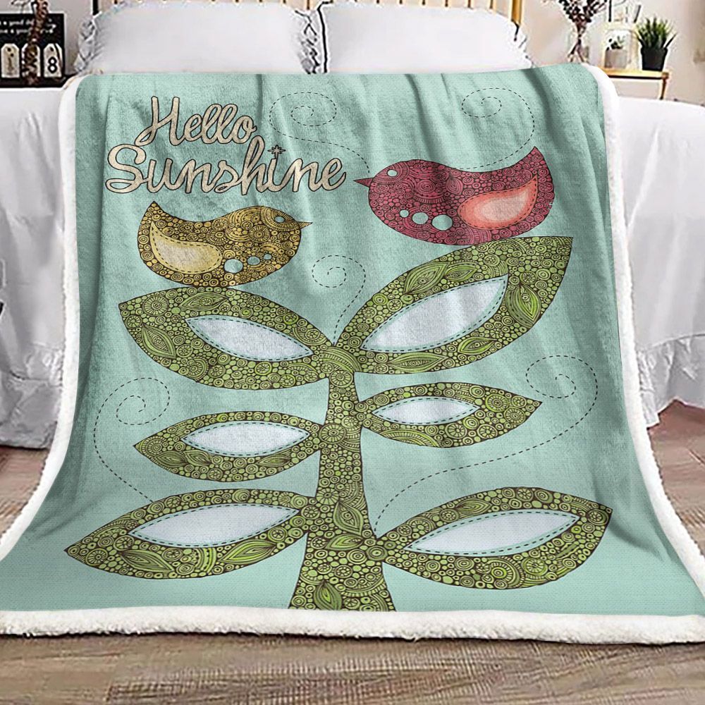 Bird Sherpa Fleece Blanket