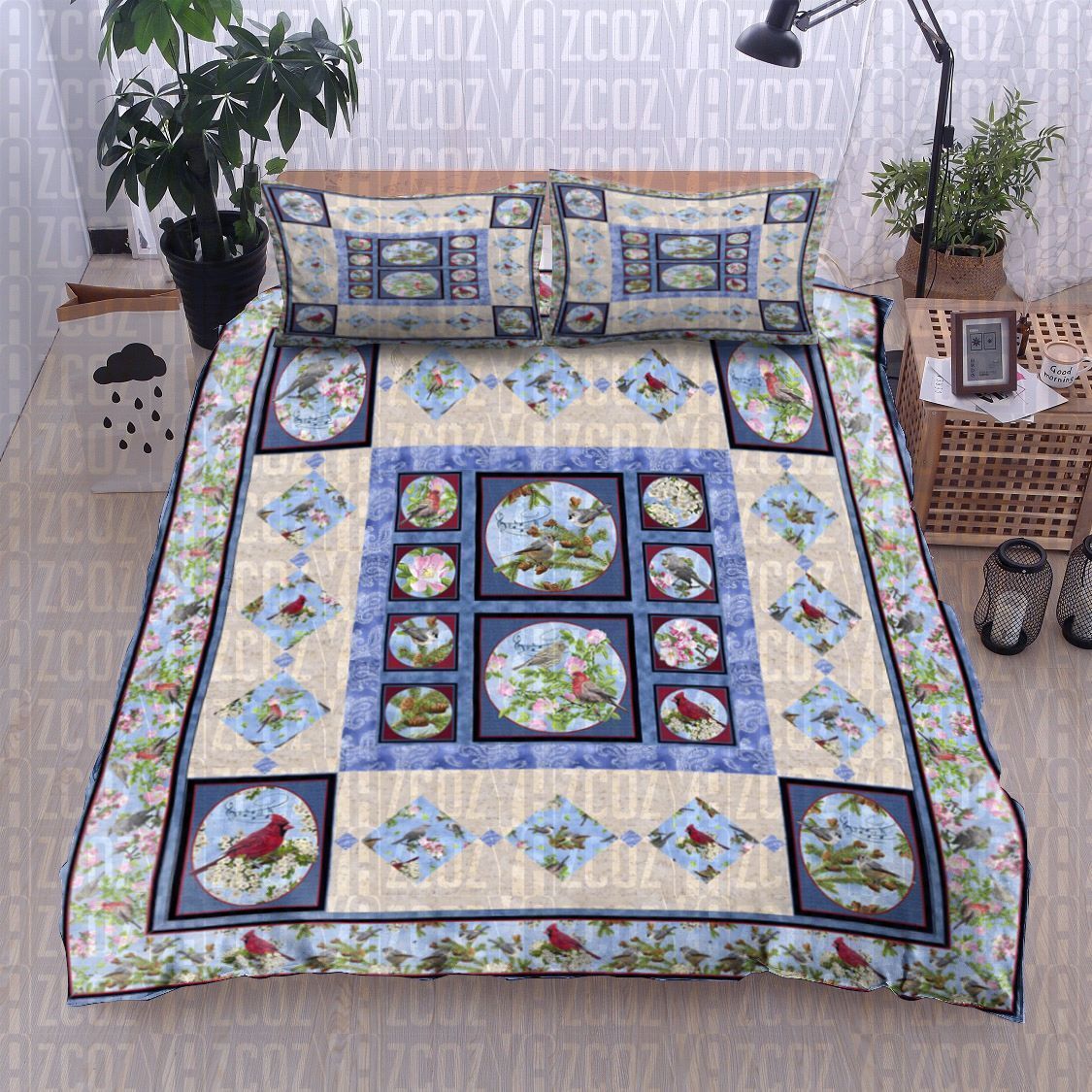Bird Cardinal Bedding Set