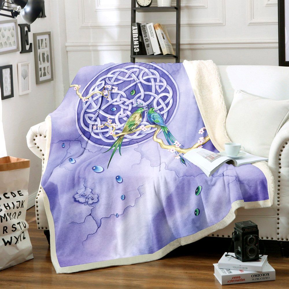 Bird Celtic Sherpa Fleece Blanket