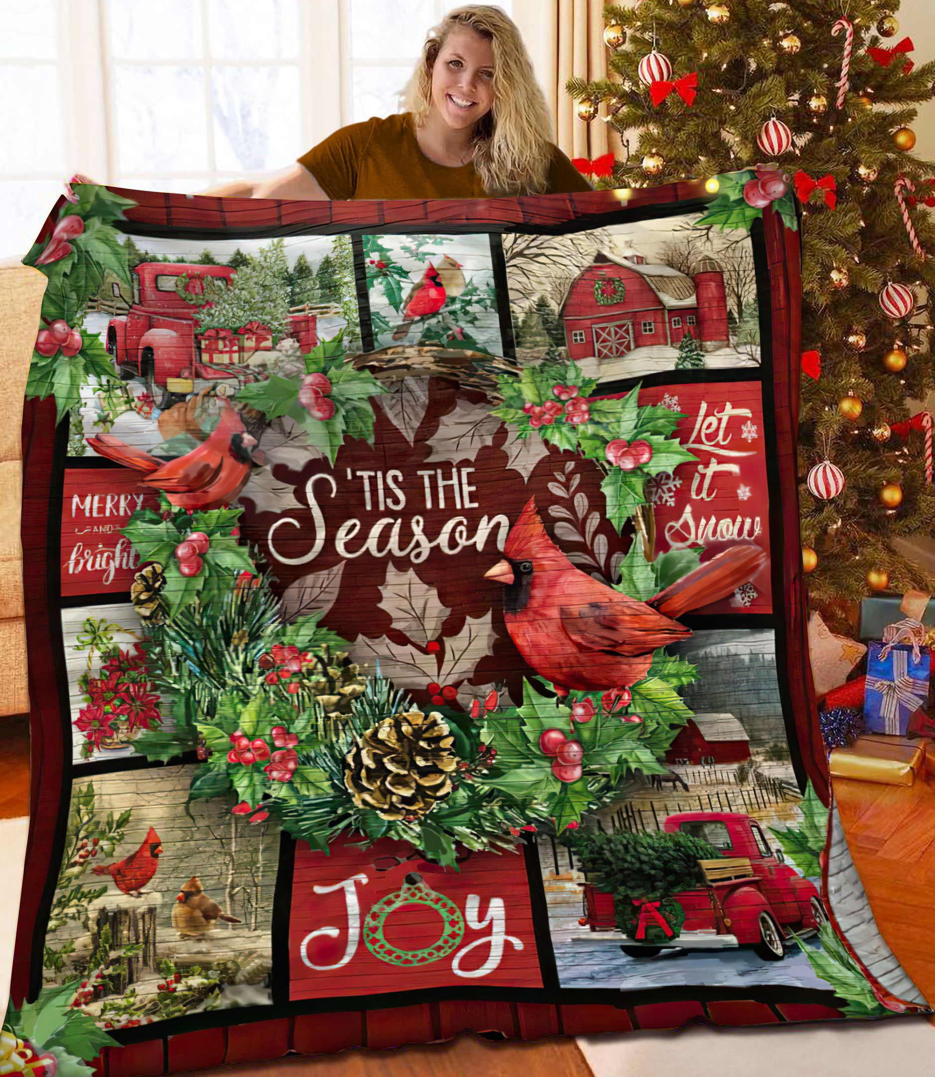 Bird Christmas DPC161106 Quilt Blanket