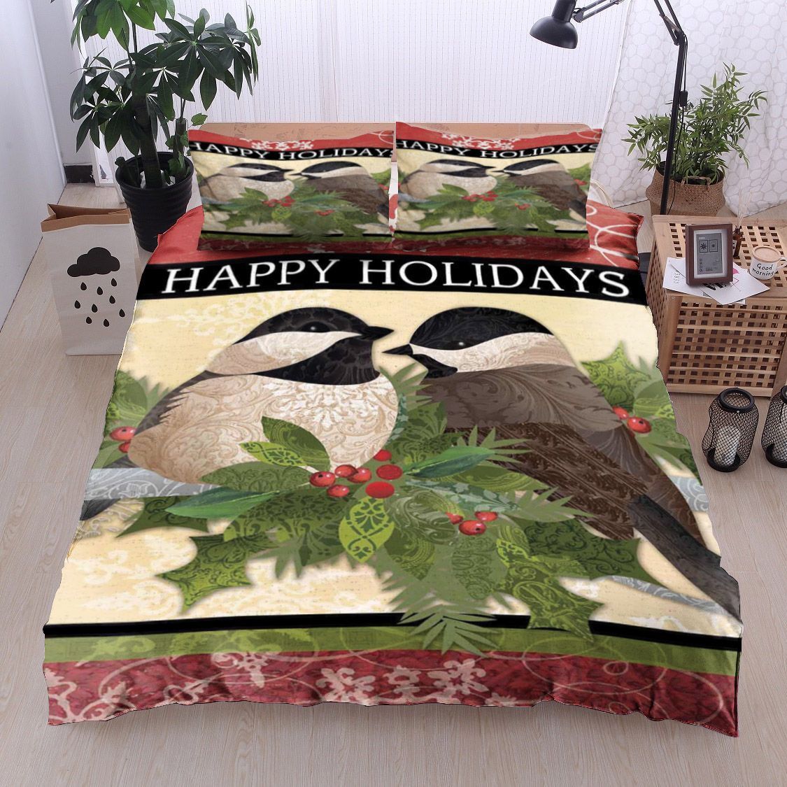 Bird Christmas Bedding Set