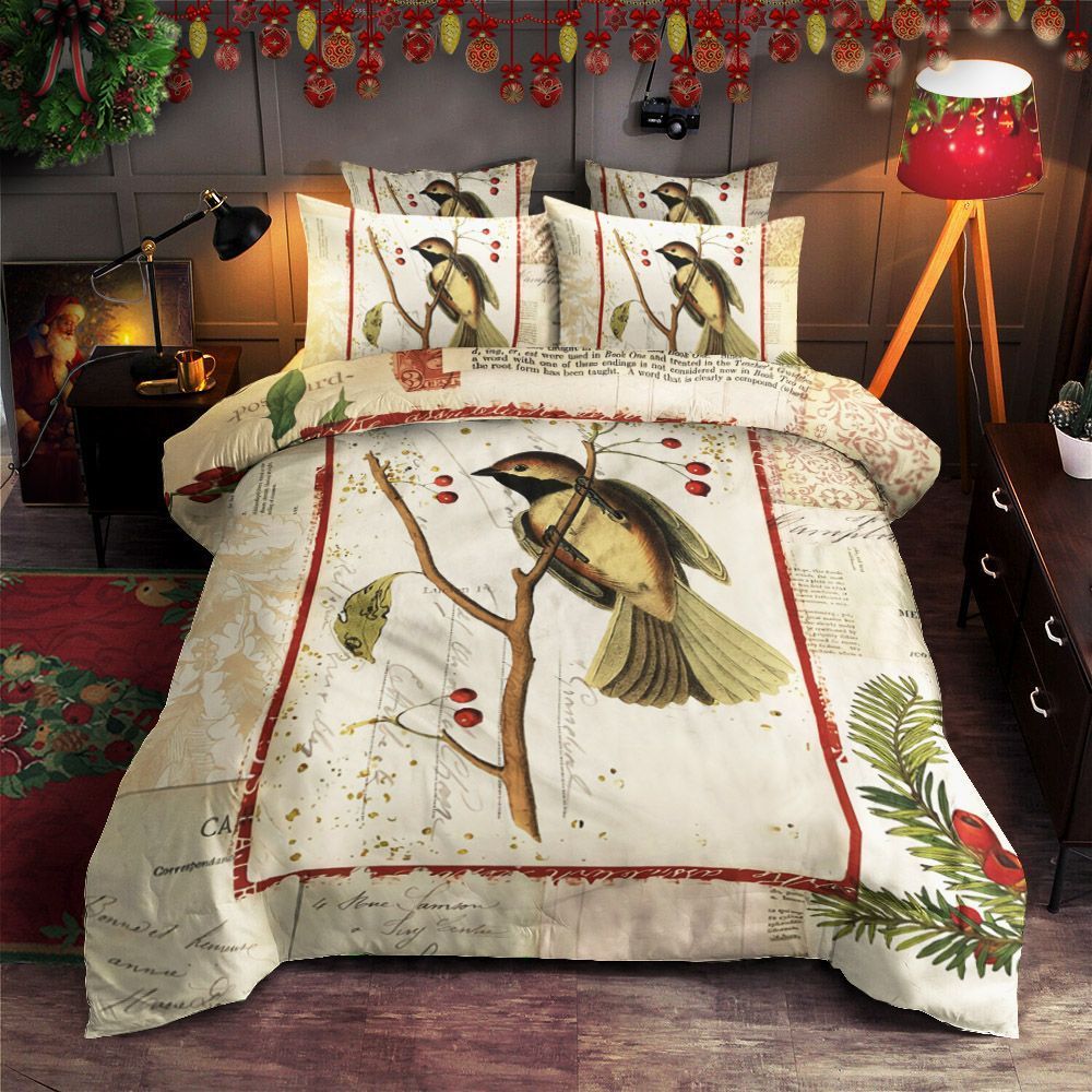 Bird Christmas Bedding Set