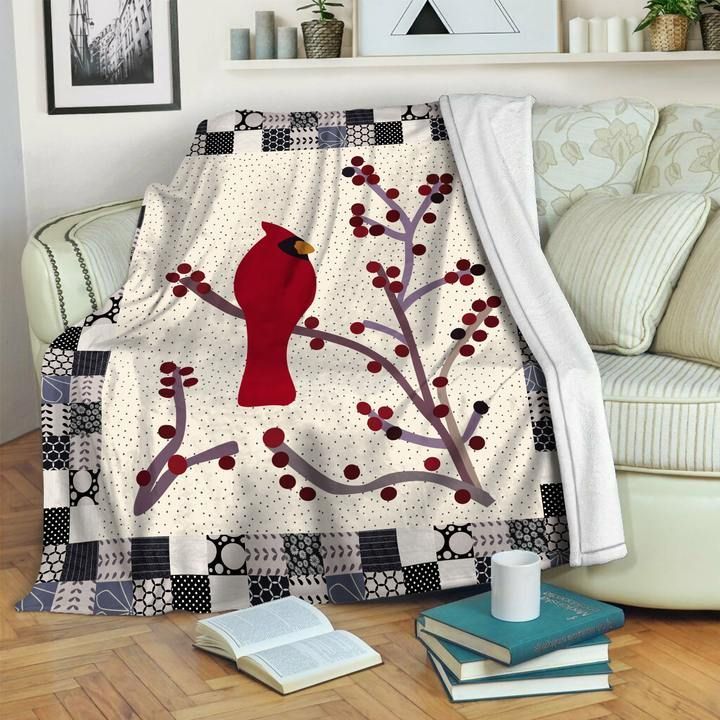 Bird Sherpa Fleece Blanket