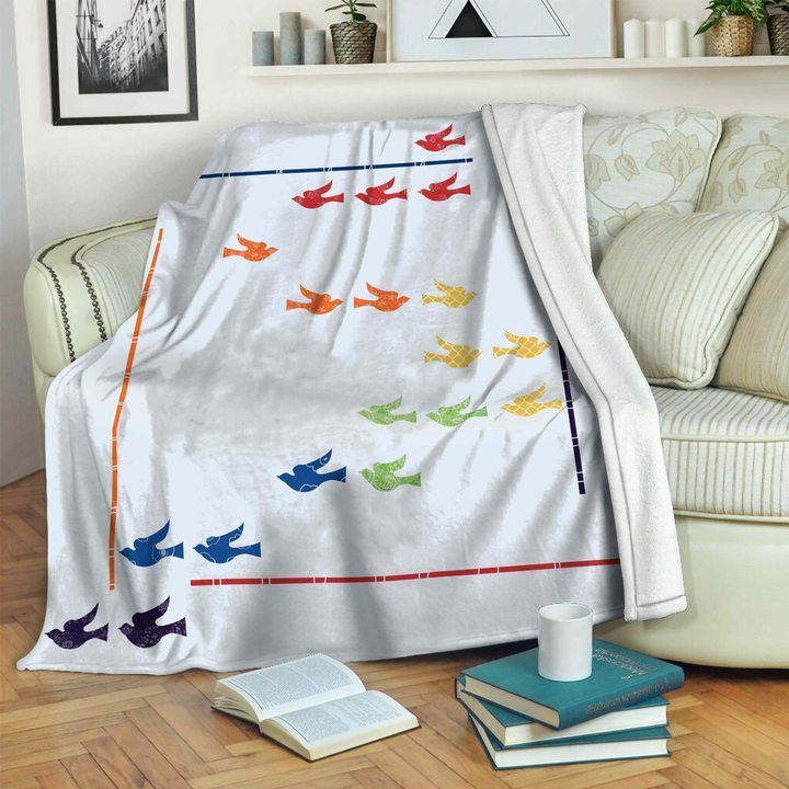 Bird Sherpa Fleece Blanket
