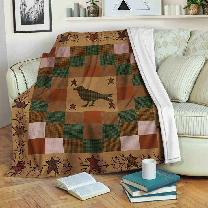 Bird Sherpa Fleece Blanket