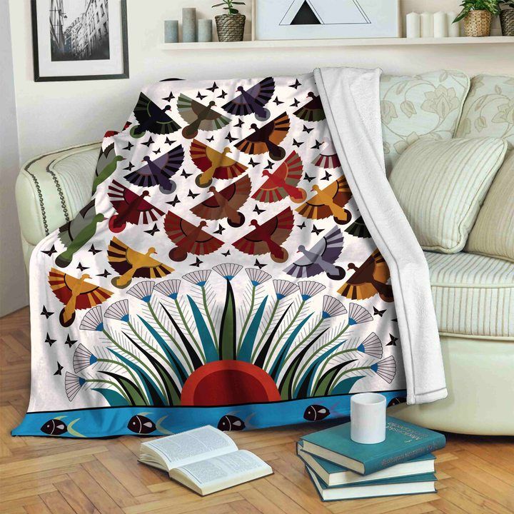 Bird Sherpa Fleece Blanket