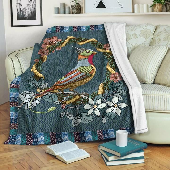 Bird Sherpa Fleece Blanket