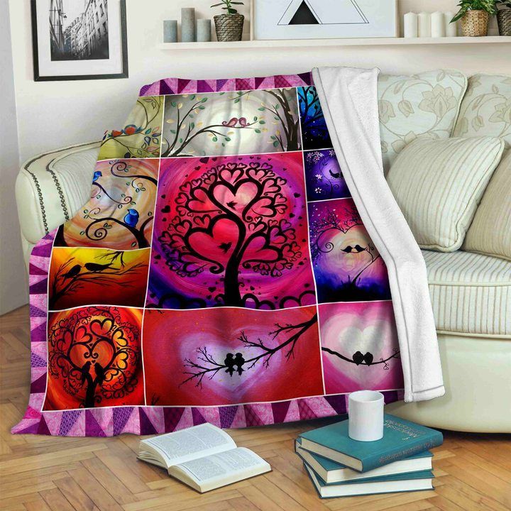 Bird Sherpa Fleece Blanket