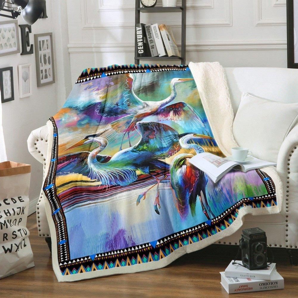 Bird Sherpa Fleece Blanket