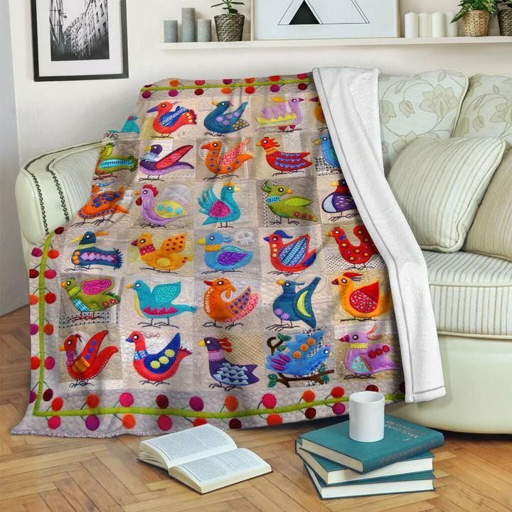 Bird Sherpa Fleece Blanket